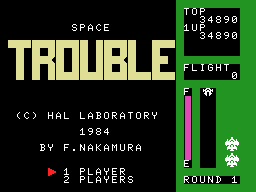Space Trouble screenshot 2 for MSX